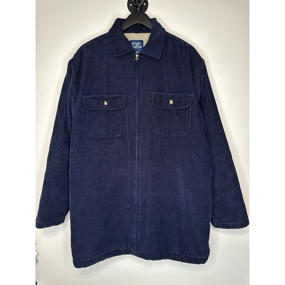 High Sierra Other - Vintage High Sierra Corduroy Sherpa Lined Jacket Chore Coat Workwear Navy L